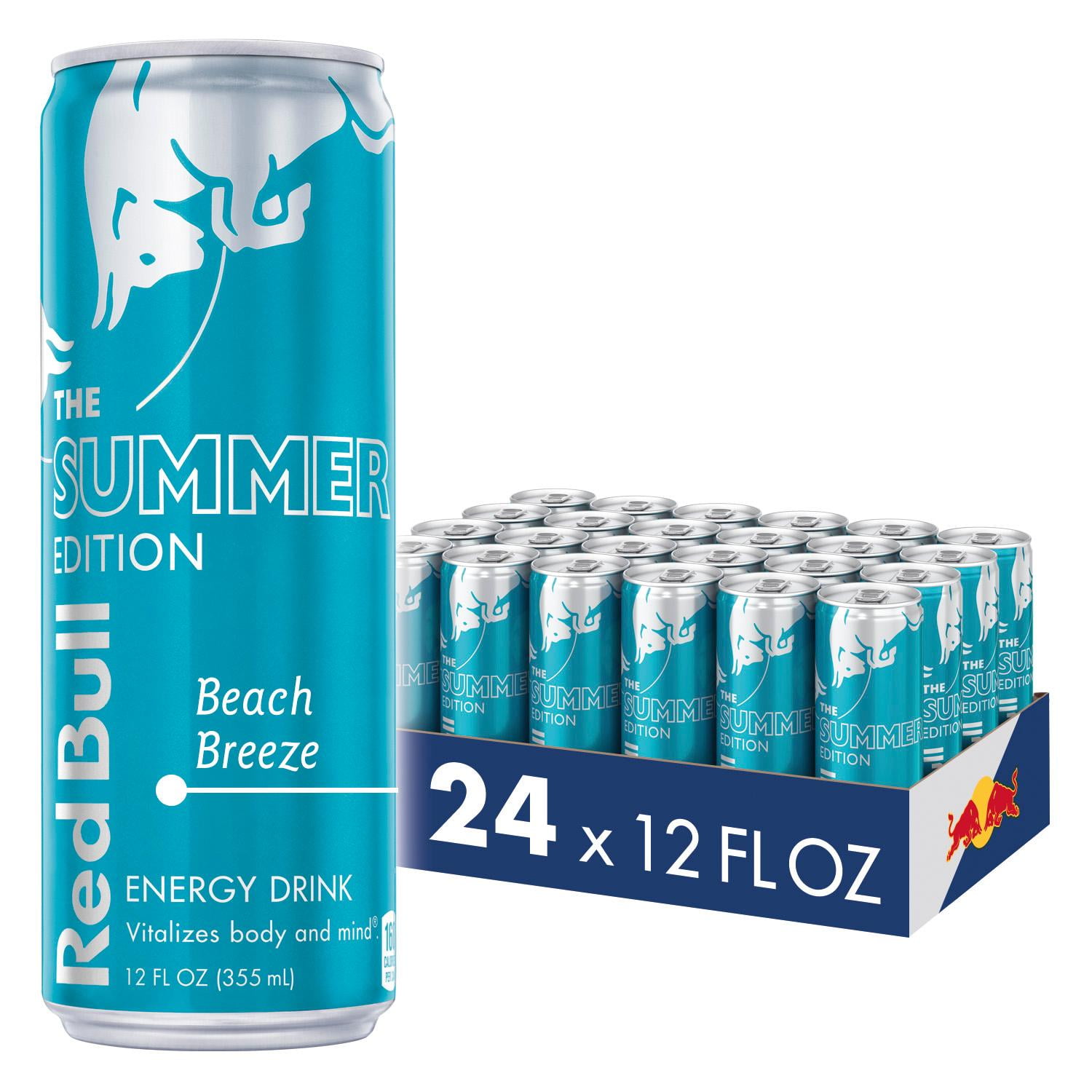 Fisker fjerkræ Højde 24 Cans) Red Bull Energy Drink, Beach Breeze, 24 Pack of 12 fl oz, Summer  Edition - Walmart.com