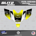 thumbnail image 3 of Kalair GFX Graphics Kit for Yamaha ATV YFZ 450 Carburator (2004-2008) Blitz Series, 3 of 5