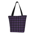 thumbnail image 1 of Easygdp Purple Black Plaid Bolso de Hombro para Mujer, Bolso Bandolera y Cartera de Mano Elegante para Uso Diario, 1 of 6