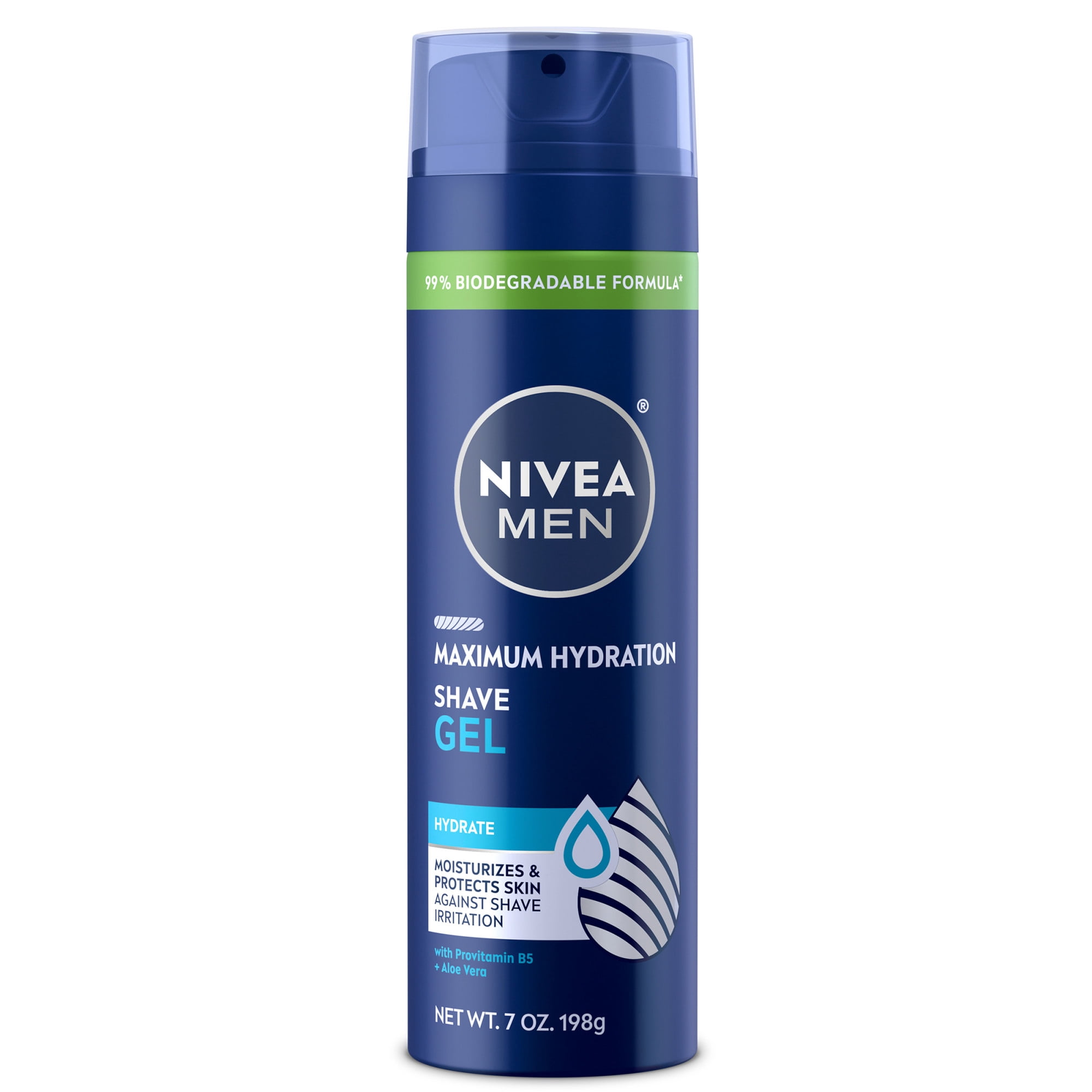 NIVEA MEN Maximum Hydration Shave Gel, with Provitamin B5 and Aloe Vera, 7 oz