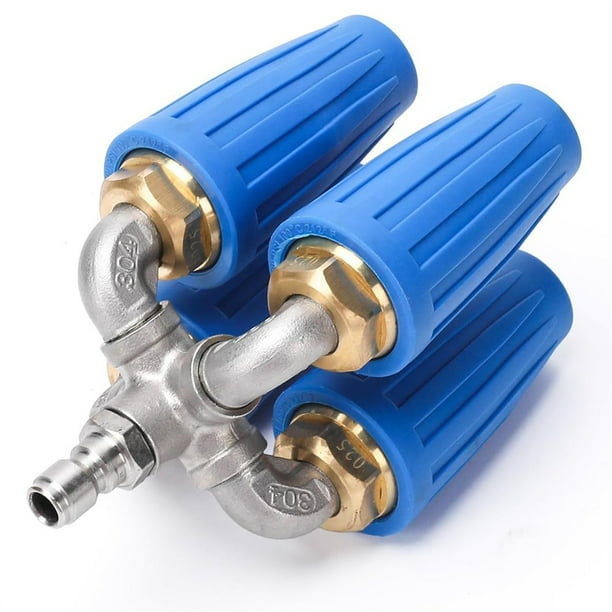 Hidrolavadora con Boquilla Turbo 4 en 1, Boquilla Turbo Giratoria de 360° con Conector Rápido de 1/4 Pulgada, Orificio de 2,5, 4000 PSI Ma