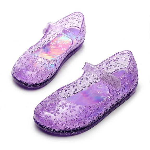 Mostsola Princess Jelly Sandals for Girls Toddler Dress Shoes Summer Cute Glitter Mary Jane Shoes