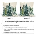 thumbnail image 6 of Watercolor Blue Green Tree Pillow Covers 18X18 Inch Set of 2 Nature Themed Christmas Decorative Pillow Cases Rustic Forest Pillowcase Home Decor for Living Room Couch Patio Sofa Porch Outdoor, 6 of 6