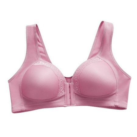 

Vanfss Women Sexy Underwear Breathable Thin Section No Steel Ring Bras Front Buckle Adjustable Push Up Bra Comfortable Full Cup Bra