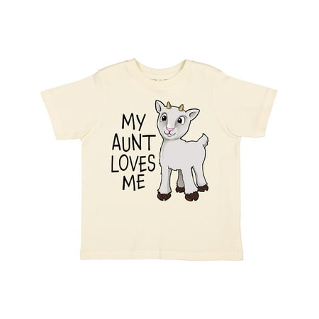 

Inktastic My Aunt Loves Me- Cute Goat Gift Toddler Boy or Toddler Girl T-Shirt