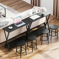 thumbnail image 5 of Kojooin 33.5” Narrow Long Console Table for Hallway or Living Room – X-Frame Stability, MDF Wood, and Metal Construction, 5 of 7