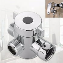 1/2 Inch Three Way Shower Diverter T-Adapter for Toilet Bidet | Universal ABS 3-Way Valve | Shower Arm Mounted | 1 In 2 Out | Fits Handheld Shower | 55x70x20mm | 1 Pack