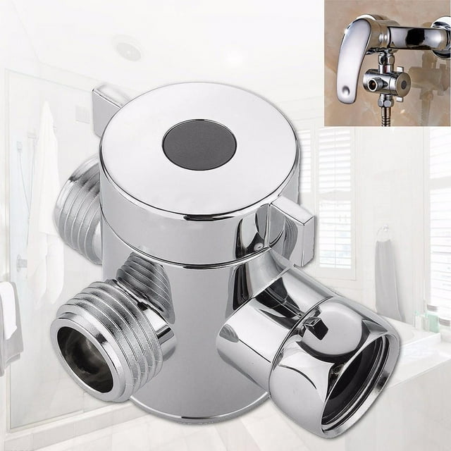 Aqestyerly 1/2 Inch Three Way T-Adapter for toilet Bidet Shower Diverter Three Way T-Shaped Adapter Socket
