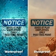 thumbnail image 6 of (2 Pack) Dogs At Play Employees Only Past This Point OSHA Notice Sign 10 Inch X 7 Inch Plastic Sign, Weather Resistant, UV Protected for Workplace, Business, and Construction Site, Made, 6 of 8