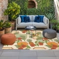 thumbnail image 2 of Summer Flowers Outdoor Rug for Patio/Deck/Porch, Non-Slip Large Area Rug 5 x 8 Ft, Farmhouse Watercolor Floral Fruit Retro Indoor Outdoor Rugs Washable Area Rugs, Reversible Camping Rug Carpet Runner, 2 of 8