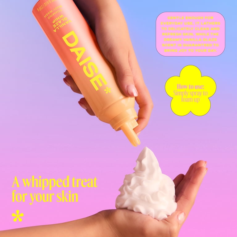 DAISE Foaming Body Wash in Vanilla Glaze Whip, Ultra Hydrating for