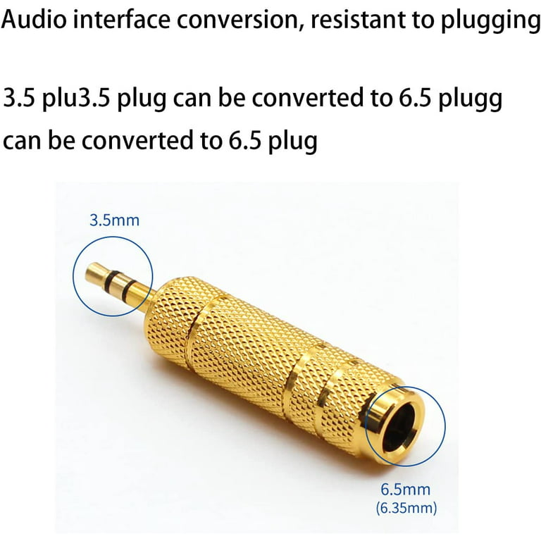 6.35mm To 3.5mm Jack Adapter Connector Headphone Amplifier Audio