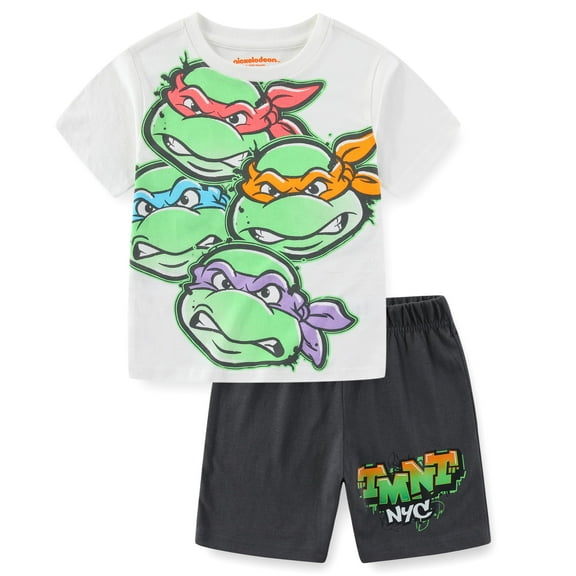 Nickelodeon Teenage Mutant Ninja Turtles Short Sleeve T-Shirt and Shorts Set (Boys), 2 Piece Set, Sizes 3T-12