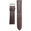 Genuine Leather Padded Croco Watchband, Brown