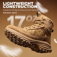 thumbnail image 4 of NORTIV 8 Men’s 8-Inch Tactical Work Boots, Lightweight Breathable Military Combat Boots with Side Zipper, Cushioned, for Hiking, Work & Motorcycle, 4 of 9