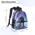 thumbnail image 3 of Goofa Astronauts Start Running Print Casual Backpack for Women Men,Waterproof High School Bookbag,Lightweight Travel Daypack,Classic College Backpack,Laptob Backpack, 3 of 6