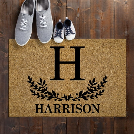 Initial And Name Personalized Indoor Outdoor Doormat