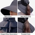 thumbnail image 5 of Sombrero para el sol para mujer, protección UV, ala ancha, visera de playa ajustable, sombrero de pesca con solapa para el cuello, es un gran sombrero para actividades, 5 of 5