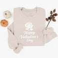 thumbnail image 4 of Valentines Sweatshirts for Women Love Heart Graphic Pullover Crewneck Long Sleeve Tops Valentine's Day Sweatshirt, 4 of 5