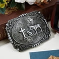 thumbnail image 4 of Western Cowboy Belt Buckle for Men Horse Cross Belt Buckle Vintage Alloy Belt Buckle Cowgirl Belt Buckles for Women, 4 of 7