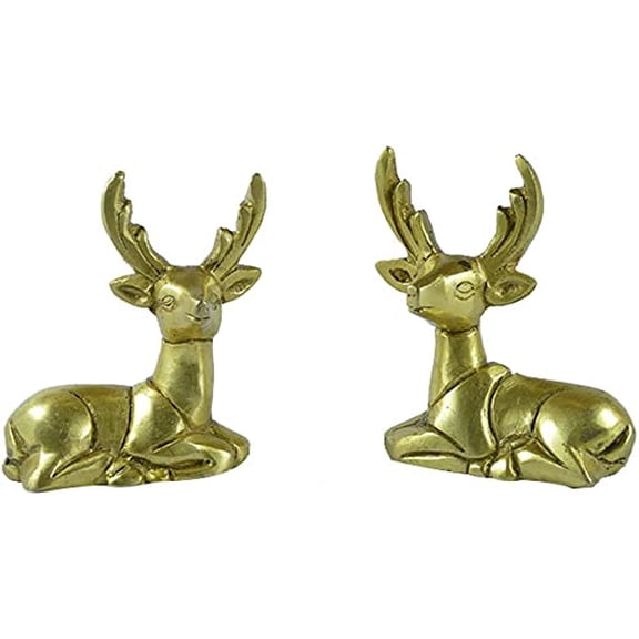 Royal Handicrafts Brass Deer - Set of 2