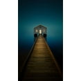 thumbnail image 2 of Zhen Yu, James 15x24 White Modern Wood Framed Museum Art Print Titled - Little blue boathouse in Perth, 2 of 4