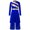 Blue, variant on Kids Girls Long Sleeve Metallic Lyrical Praise Dance Dress Tunic Worship Gown with Wide Leg Pants White 6