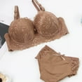 thumbnail image 2 of Maplenight Womens Underwire Bras Set Lace and Panties 2 Piece Comfort Breathable Full Coverage Push Up Bralettes For Sleep Lounge, 2 of 5