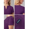 thumbnail image 3 of Adar Addition Scrubs For Women - Notched V-Neck Scrub Top, 3 of 7
