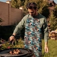 thumbnail image 4 of Multicolor Bigfoot and Text Pattern Apron-Garden Aprons for Women with Pockets-Cotton Linen Waterproof Kitchen Cooking Gardening Aprons Adjustable for Kitchen,Cooking,BBQ and Salon 33x27 Inch, 4 of 7