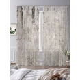 thumbnail image 2 of Gray Brown Sheer Curtains 84 Inch Length 2 Panels Set, Vintage Shabby Texture Making Old Voile Window Treatment Rod Pocket Curtains Sheers Drapes for Bedroom/Living Room/Kitchen 52"x84"x2, 2 of 7