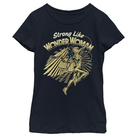 Girl s Wonder Woman 1984 Strong Woman Graphic Tee Navy Blue X Small