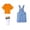 Z-Orange208, variant on JIAYUE Boys Girls Outfit Sets Crew Neck Short Sleeve Denim Overalls Shorts With Solid Color Top Toddler Kids Romper Jumpsuit For Graduation Performance Party Classic Children Clothes Suits