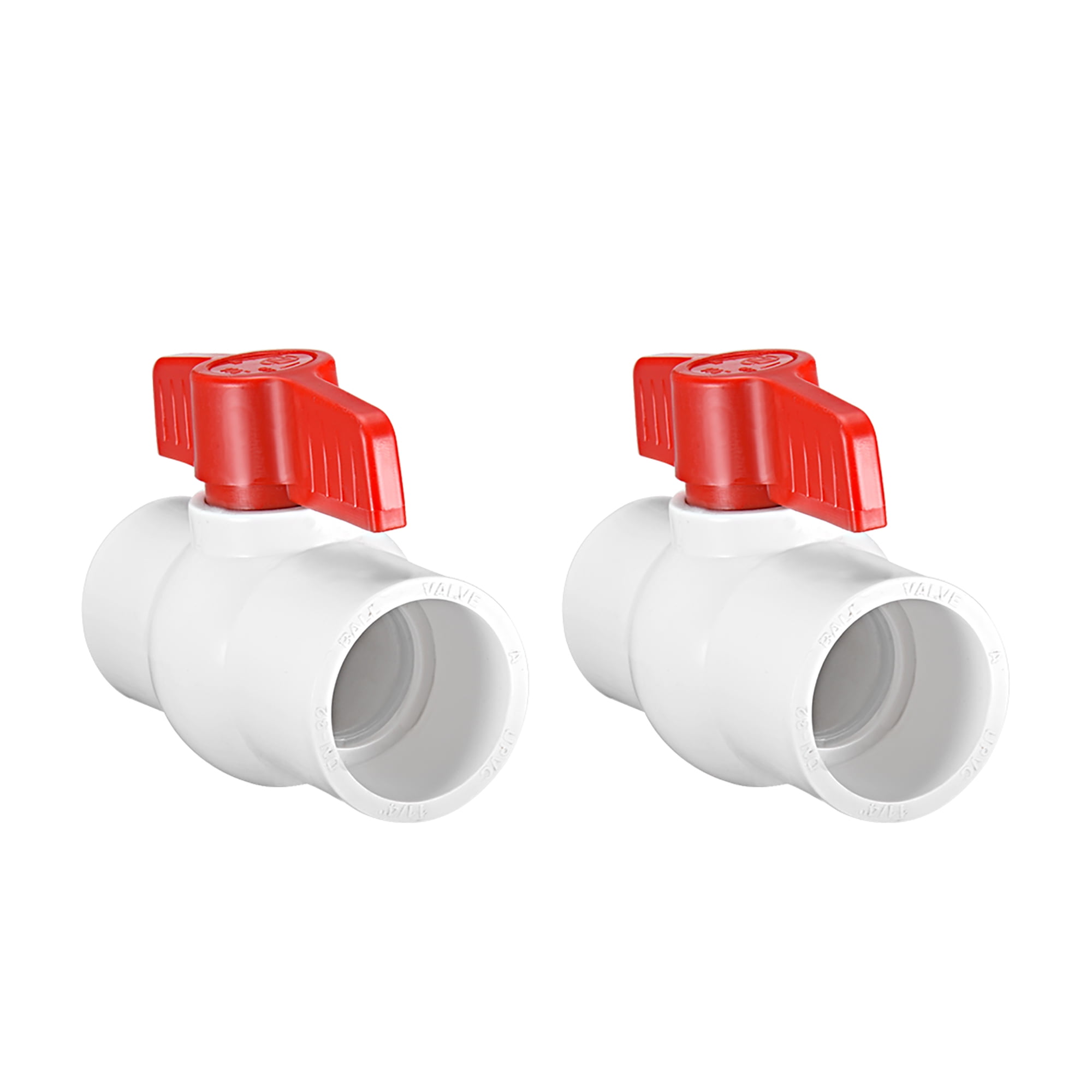 40mm PVC Ball Valve for Water Supply Pipe Slip Connection 2Pcs