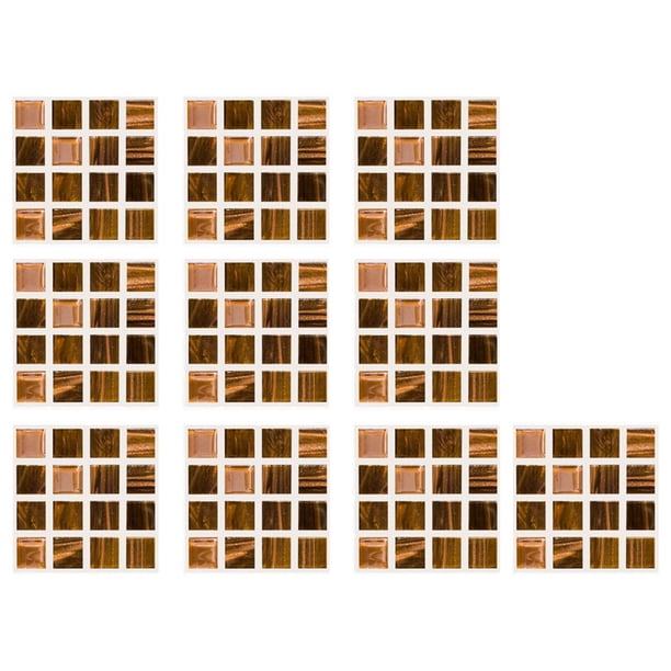 Mosaicos Creativos, Adhesivos 3D Para Azulejos, Decoración Simulada, Adhesivos Diy Para Suelos Y Paredes, Lámina Brillante