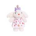 thumbnail image 1 of Llavero de conejito de peluche con vestido de conejo de orejas largas, color morado, 1 of 1