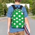 thumbnail image 4 of Disketp Green And White Polka Dot Mochila Escolar de 15 Pulgadas, Mochila Ligera para Estudiantes, Viajes y Trabajo, Cómoda y Resistente para el Uso Diario, 4 of 6