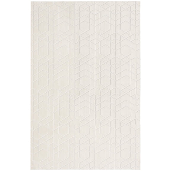 Nourison Washable Charm 4' x 6' Ivory Modern Indoor Rug