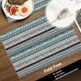 thumbnail image 3 of Blue Traditional Stripe Placemats, Washable Linen Table Mats for Kitchen Table Double Insulation Decor Dining Set Indoor Outdoor 12X18 in Set of 4, 3 of 6