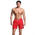 thumbnail image 3 of Adoretex Men's Guard Mesh Lining Pockets Swim Trunks Swimsuit (MG012) - Red - XXXL, 3 of 5