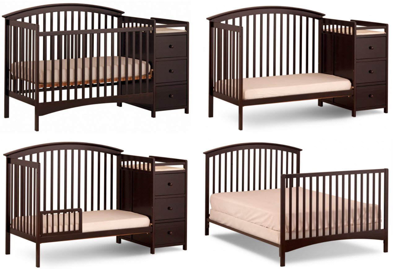 Storkcraft Bradford 4 in 1 Convertible Crib and Changer Espresso - image 2 of 10