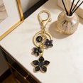 thumbnail image 4 of Yucurem Initial Flower Keychain for Women, Letter Flower Charms Accessories Keyring for Purse Bag Backpack (Black), 4 of 7