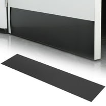 Luxshiny Black Stainless Steel Self-Adhesive Door Kick Plates, 2 Pieces, 8 x 34 Inch for Interior & Exterior Doors