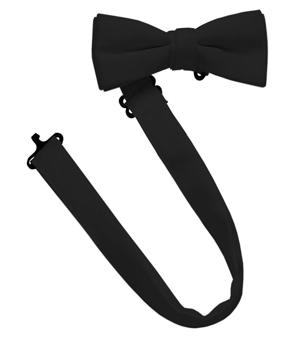 Hold'Em Bow Tie For Mens Boys and Baby Satin look Solid Color Adjustable Pre-tied