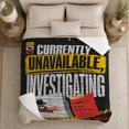 thumbnail image 5 of Humorous Detective Noir Motivation Investigation, Cozy Friendship Quote Scene, Warm Flannel Blanket for Living Room and Reading Nook, Art Lovers Friendship Gift, Artistic Home Decor, 5 of 9