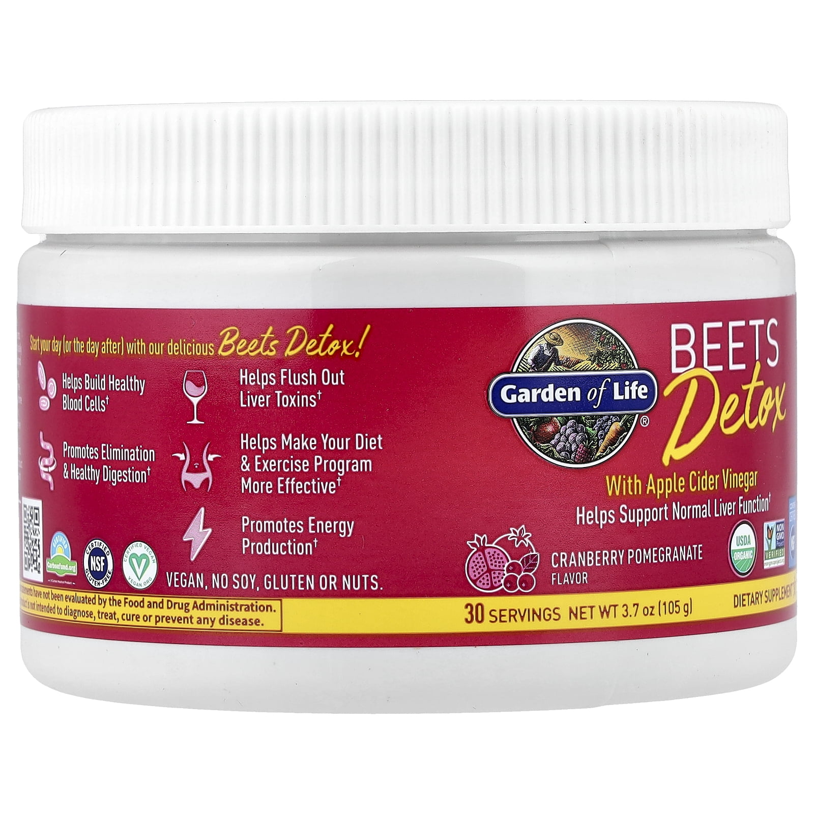 Garden of Life Beets Detox with Apple Cider Vinegar - Cranberry Pomegranate