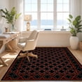 thumbnail image 3 of Design&I 6'x9' Ultra Soft Area Rug, Maroon Contemporary Mid Highlight Balanced Decorative Century None Fluffy Washable Non Shedding for Guest Room Bedroom Living Room, 3 of 7