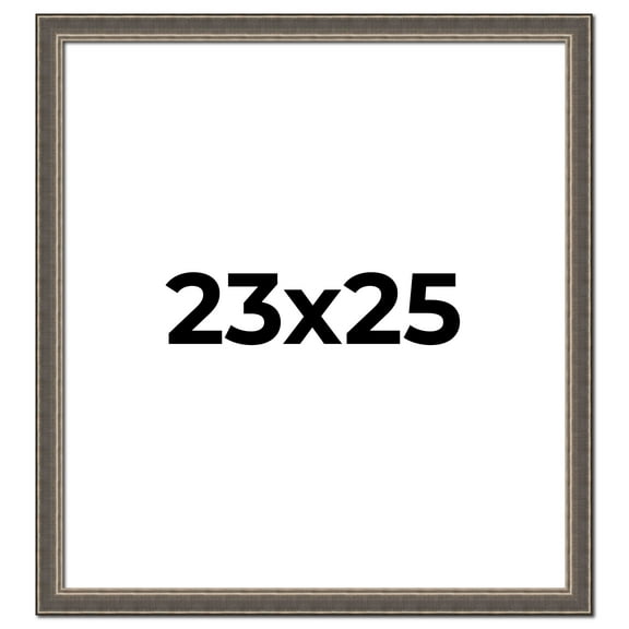 23x25 Frame Silver Real Wood Picture Frame Width 1.25 Inches | Interior Frame Depth 0.5 Inches |