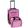 thumbnail image 1 of Juego de equipaje Rockland Fashion Softside Upright, rosa, 2 piezas, 1 of 5