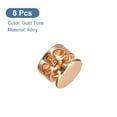 thumbnail image 3 of Uxcell 8Pack Metal Cord Locks, 3mm Double Hole Toggle Spring Stop Cord Locks End Fastener Slider, Gold Tone, 3 of 6